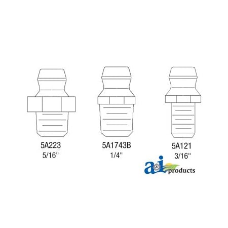 A & I Products 1/4" Drive Type Fittings, 20 Pack 1.75" x4" x1.75" A-GF14D
